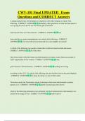 CWV-101 Final UPDATED   Exam  Questions and CORRECT Answers 
