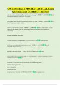 CWV-101 final UPDATED   ACTUAL Exam  Questions and CORRECT Answers