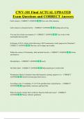 CWV-101 Final ACTUAL UPDATED    Exam Questions and CORRECT Answers
