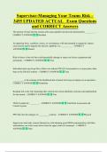 Supervisor-Managing Your Teams Risk &ndash;  3455 UPDATED ACTUAL   Exam Questions  and CORRECT Answers 