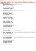 BYU Final Exam GOVT-041-S003&colon; American Government and Citizenship EXAM LATEST &lpar;2025&rpar; COMPLETE QUESTIONS With 100&percnt; Verified Solutions&comma;