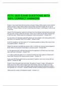 FCTC 2025 EXAM QUESTIONS WITH 100&percnt; CORRECT ANSWERS 