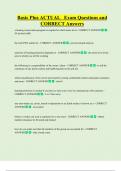 Basic Plus ACTUAL   Exam Questions and  CORRECT Answers 