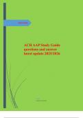 ACH AAP Study Guide questions and answer latest update 2025&sol;2026 