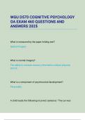 WGU D570 Cognitive Psychology OA EXAM 460 QUESTIONS AND ANSWERS 2025&period;