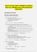 Understanding Social Problems&comma; 8th Edition &lpar;Mooney&rpar; TEST BANK
