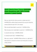 BSAC Sports Diver Theory 2025&sol;2026  Exam Questions with 100&percnt; Correct  Answers &vert; Latest Update