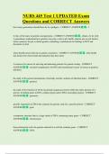NURS 445 Test 1 UPDATED Exam  Questions and CORRECT Answers 