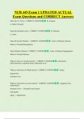 NUR 445 Exam 1 UPDATED ACTUAL    Exam Questions and CORRECT Answers 