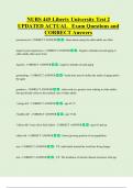 NURS 445 Liberty University Test 2  UPDATED ACTUAL   Exam Questions and  CORRECT Answers