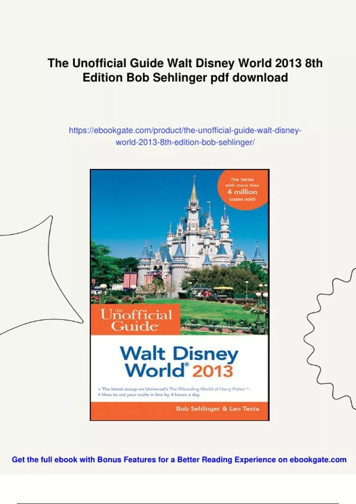 Disney Guide.pdf Summary The Unofficial Guide Walt Disney World 2013 8th Edition Bob ...