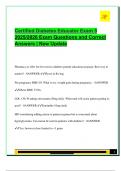 Certified Diabetes Educator Exam 5  2025&sol;2026 Exam Questions and Correct  Answers &vert; New Update 