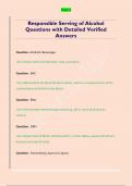 Responsible Serving of Alcohol  Questions with Detailed Verified  Answers 