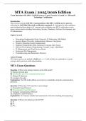  MTA Exam &vert; 2025&sol;2026 Edition &ndash; Exam Questions with 100&percnt; Verified Answers &lpar;Latest Versions &vert; Graded A&plus; &vert; Microsoft Technology Certification&rpar;