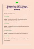 Straighterline - A&P 1 Midterm  Questions with Detailed Verified  Answers