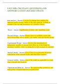 LSUS MBA 704 EXAM 1 QUESTIONS AND ANSWERS LATEST 2025-2026 UPDATE