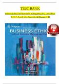 TEST BANK For Business Ethics Ethical Decision Making and Cases&comma; 13th Edition By O&period; C&period; Ferrell&comma; John Fraedrich&comma; Verified Chapters 1 - 12&comma; Complete Newest Version