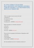 FL CIVIC LITERACY EXAM WITH   REAL QUESTIONS AND VERIFIED ANSWERS &vert;&vert;   ALREADY GRADED A&plus; &vert;&vert; GUARANTEED PASS &vert;&vert;  BEST EXAM VERSION 2025 