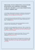 MED SURG EVOLVE HESI FINAL EXAM WITH   QUESTIONS AND VERIFIED ANSWERS&vert;&vert;   ALREADY GRADED A&plus; &vert;&vert; GUARANTEED PASS &vert;&vert;  LATEST VERSION 2025