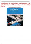 Solution Manual for Accounting What The Numbers Mean&comma; 13th Edition By David Marshall&comma; Complete Chapters 1 - 16 &lpar;Verified by Experts&rpar;