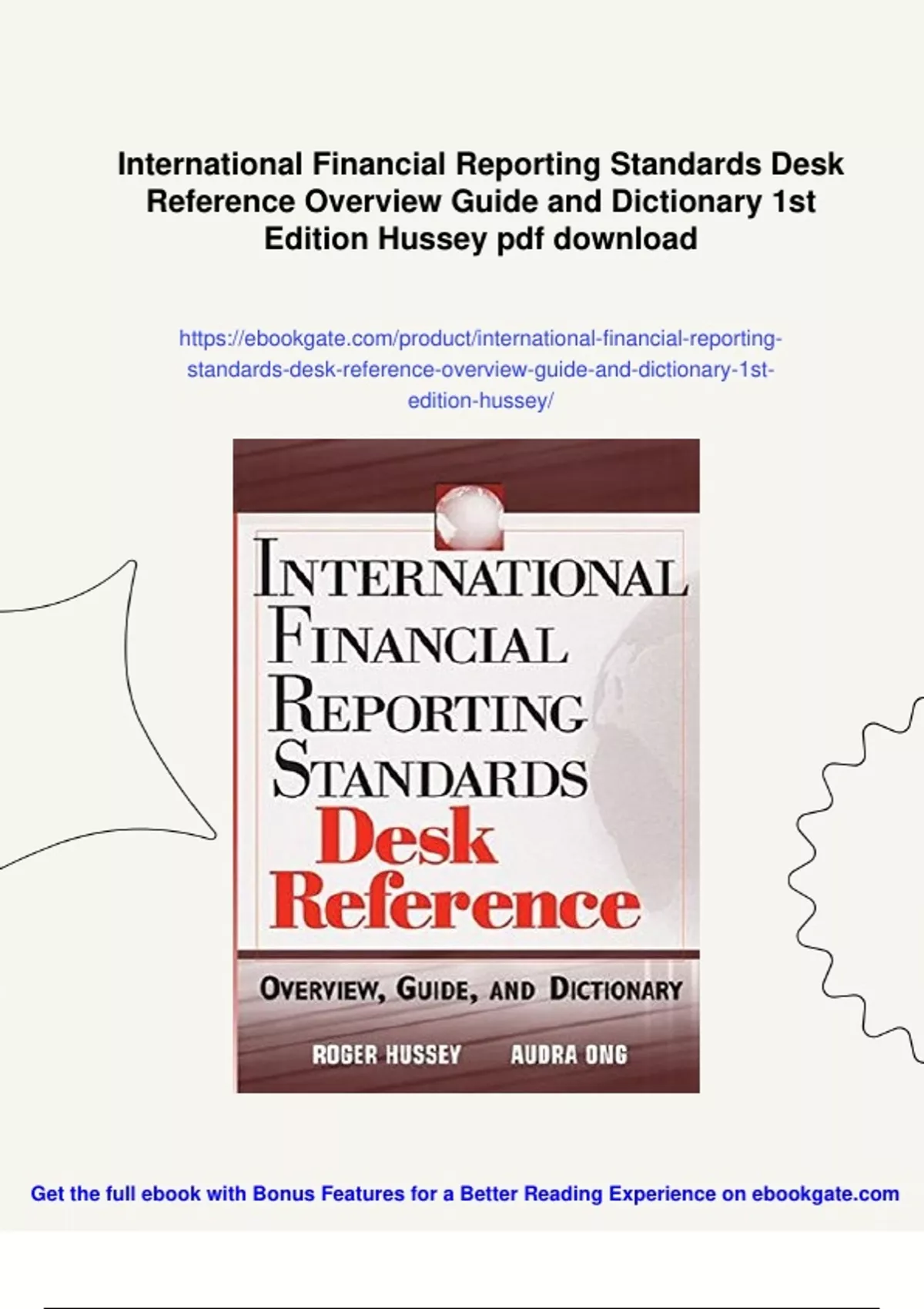 Summary International Financial Reporting Standards Desk Reference ...