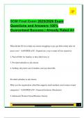 SOM Final Exam 2025&sol;2026 Exam  Questions and Answers 100&percnt;  Guaranteed Success &vert; Already Rated A&plus;