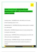 SOM Final Exam 2025&sol;2026 Exam  Questions with 100&percnt; Correct Answers &vert;  Latest Update