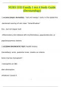NURS 5333 Family 1 test 4 Study Guide &lpar;Dermatology&rpar;