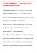 NURS 5333 Family 1 Test2 Study guide &lpar;Women-s Health only&rpar; 