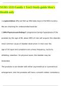 NURS 5333 Family 1 Test3 Study guide Men-s Health only 