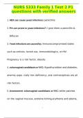 NURS 5333 Family 1 Test 2 P1 questions with verified answers