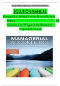 Solution Manual for Managerial Accounting&colon; Tools for Business Decision Making 9th Edition by Jerry J&period; Weygandt&comma; Paul D&period; Kimmel & Jill E&period; Mitchell &comma; ISBN&colon; 9781119709589 Chapter 1-14 &vert;All Chapters Verified&vert; Guide A&plus;