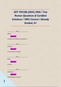 SAT VOCAB &lpar;2025&rpar; 2026 &sol; Test Review Questions & Certified Solutions &sol; 100&percnt; Correct &sol; Already Graded&comma; A&plus;  