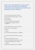 N5334 ADVANCED PHARMACOLOGY EXAM  WITH  300&plus; QUESTIONS AND VERIFIED  ANSWERS&vert;&vert; GUARANTEED PASS &vert;&vert; N5334 EXAM  2024&sol;2025&vert; LATEST VERSION&excl;&excl;&excl; 