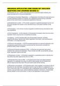 ARKANSAS APPLICATOR CORE EXAMS SET 2025&sol;2026 QUESTIONS AND ANSWERS GRADED A&plus;