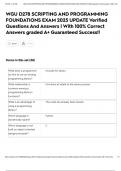 WGU D278 SCRIPTING AND PROGRAMMING FOUNDATIONS EXAM 2025 UPDATE Verified Questions And Answers &vert; With 100&percnt; Correct Answers graded A&plus; Guaranteed Success&excl;&excl;