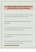 33&period;3 THE RESPIRATORY SYSTEM EXAM 2025 QUESTIONS AND ANSWERS