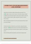 AP BIO UNIT 4 EXAM 2025 QUESTIONS AND ANSWERS