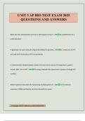 UNIT 3 AP BIO TEST EXAM 2025 QUESTIONS AND ANSWERS