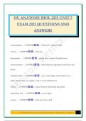 OU ANATOMY BIOL 2255 UNIT 5 EXAM 2025 QUESTIONS AND ANSWERS