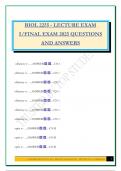BIOL 2255 - LECTURE EXAM 5&sol;FINAL EXAM 2025 QUESTIONS AND ANSWERS