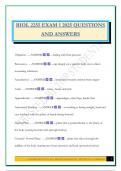 BIOL 2255 EXAM 1 2025 QUESTIONS AND ANSWERS