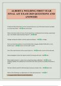 ALBERTA WELDING FIRST YEAR FINAL AIT EXAM 2025 QUESTIONS AND ANSWERS