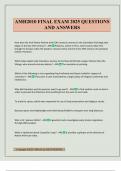 AMH2010 FINAL EXAM 2025 QUESTIONS AND ANSWERS