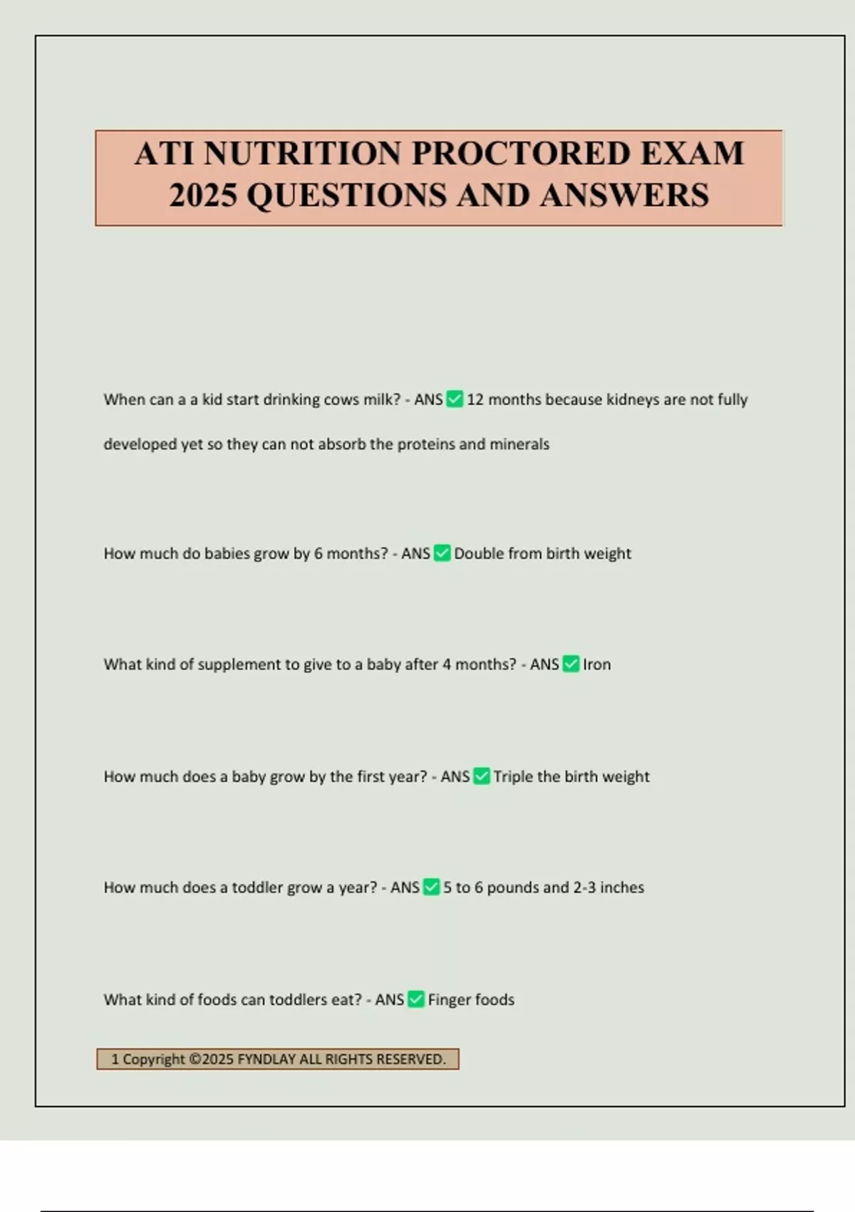 ATI NUTRITION PROCTORED EXAM 2025 QUESTIONS AND ANSWERS - NUTRITION ...