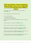 RD Exam Questions&colon; Topics from Domain 1  &lpar;Study Schedule&colon; Week 1&comma; Day 3&rpar; UPDATED     ACTUAL Exam Questions and CORRECT  Answers 