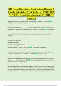 RD Exam Questions&colon; Topics from Domain 1  &lpar;Study Schedule&colon; Week 1&comma; Day 4&rpar; UPDATED     ACTUAL Exam Questions and CORRECT  Answers 
