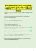 RD Exam Questions&colon; Topics from Domain 1  &lpar;Study Schedule&colon; Week 1&comma; Day 2&rpar; UPDATED     ACTUAL Exam Questions and CORRECT  Answers 