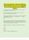 RD Exam Questions&colon; Topics from Domain 1  &lpar;Study Schedule&colon; Week 1&comma; Day 1&rpar; UPDATED     ACTUAL Exam Questions and CORRECT  Answers