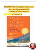 TEST BANK for Medical-Surgical Nursing&colon; Concepts for Clinical Judgment and Collaborative Care 11th Edition by Donna D&period; Ignatavicius&comma; 2024&sol;2025 All chapters 1 - 74
